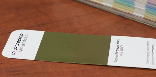 Green colour swatch