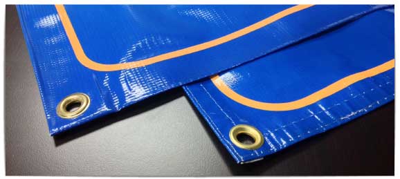 Vinyl banner with grommets