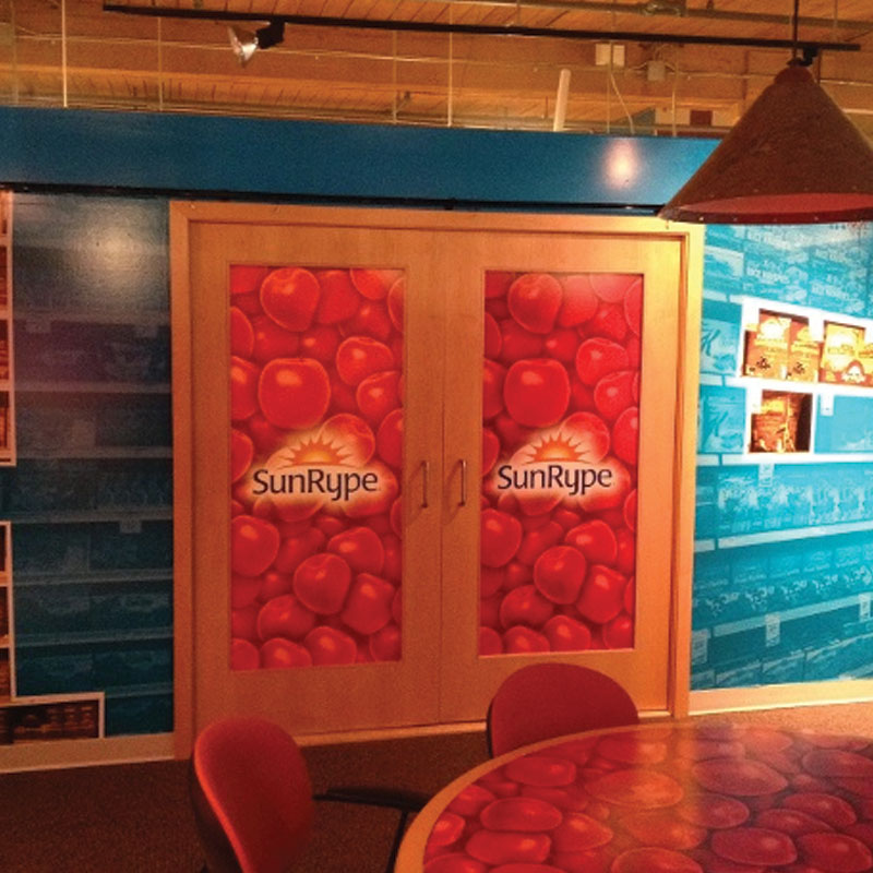 Colourful vinyl wall graphics