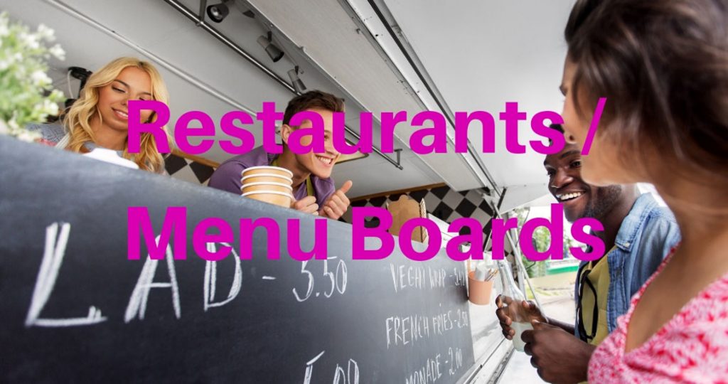 Chalkfilm for restaurants and menu boards