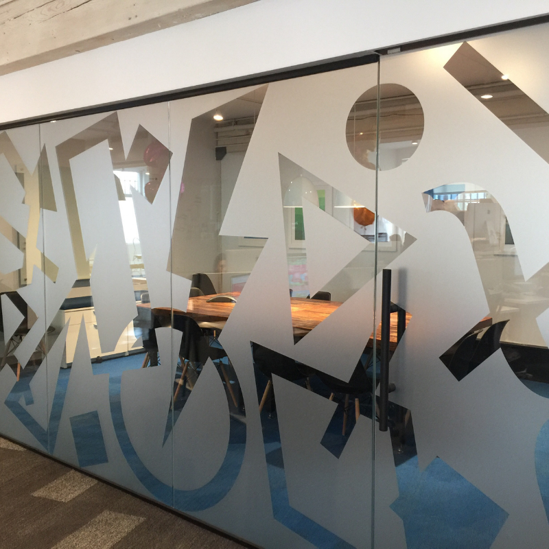 Frosted privacy vinyl for an office boadroom