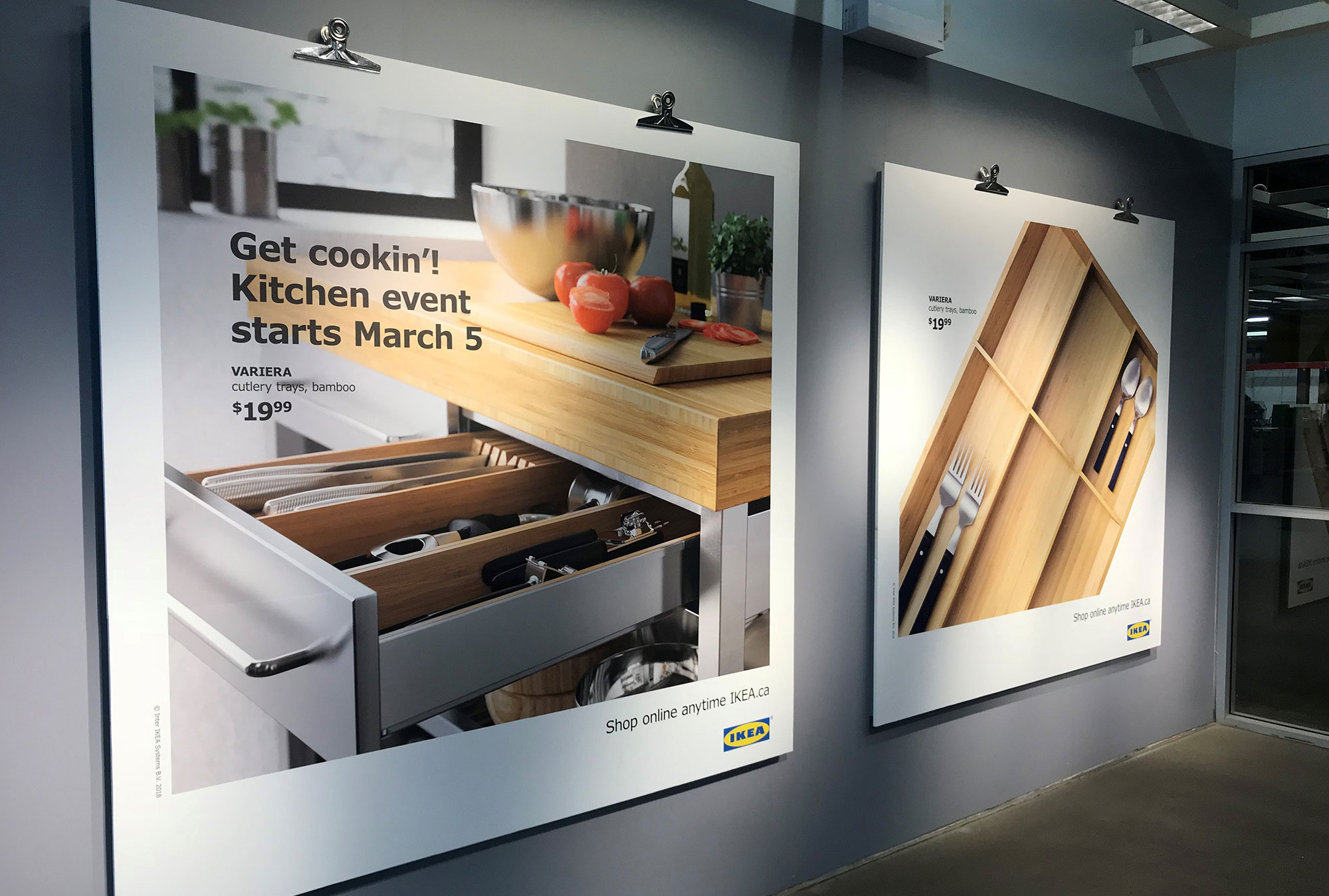 Promotional imagery in high-traffic area