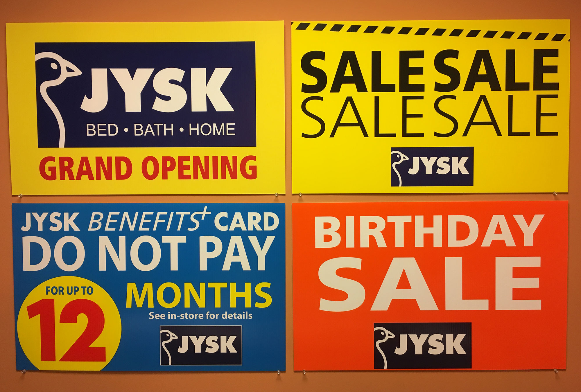 Standard kit promotional retail signage