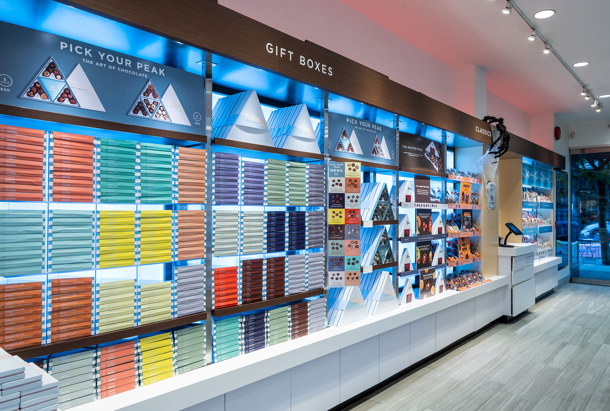 Shelf headers, strips, and inserts